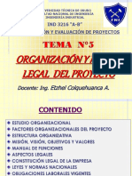 Tema N°5 - Organización y A. Legales Del Proyecto