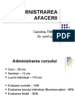 Administrarea Afacerii - Modulul I.modulul II