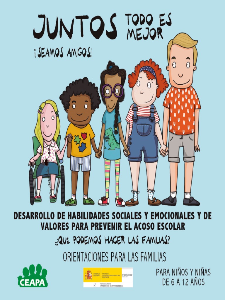 Folleto Familias Habilidades Prevencion Del Acoso Escolar 6 A 12 Ceapa ...