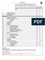 Check List Proforma