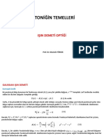 Hafta - Fotoniğin Temelleri - Işın Demeti Optiği