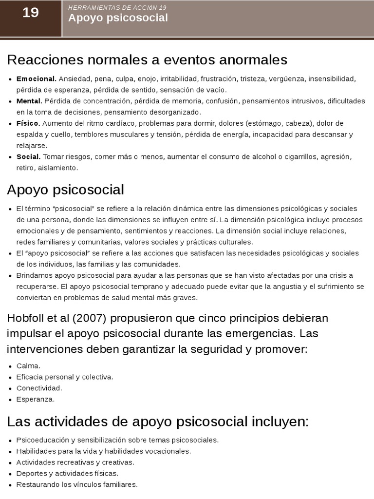 Guía de Apoyo Psicosocial Efectivo | PDF | Las emociones | Salud mental
