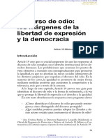 Discurso de Odio y Libertad de Expresión - Article 19