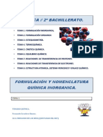 Formulación y nomenclatura química inorgánica