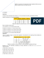 Leis de Proust e Lavoisier em exercícios químicos