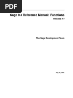 Sage 9.4 Reference Manual: Functions: Release 9.4