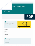 English Module One Exam (Copia) : Puntos