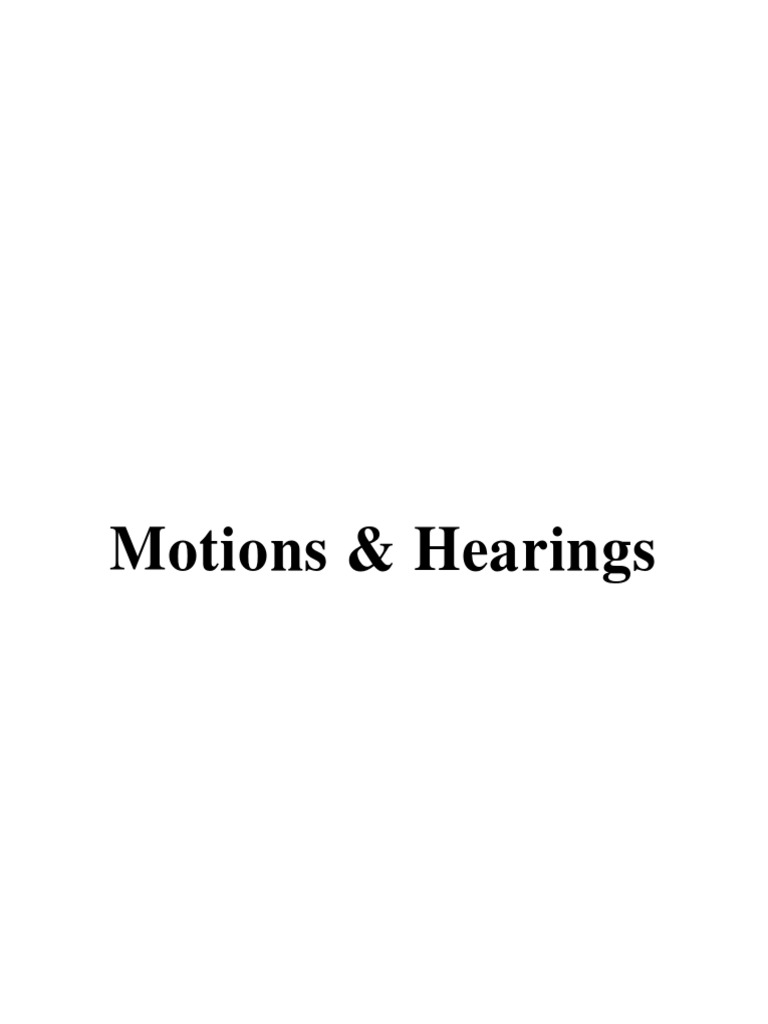 Motions and Hearings PDF Summary Judgment Lawsuit