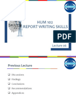 HUM 102 Report Writing Skills Lecture