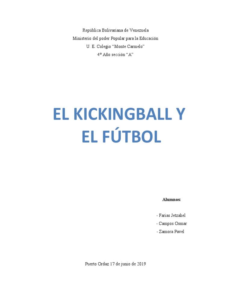 Historia y evolución del Kickingball | PDF | Asociación de Futbol | Pelota