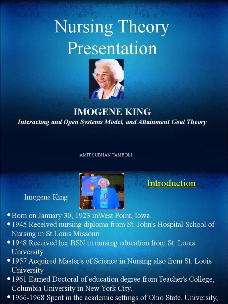 Nursing Theory Presentation: Imogene King | PDF | Perception ...