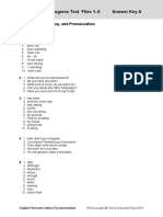 Progress Test Files 1-6 Answer Key A: Grammar, Vocabulary, and Pronunciation