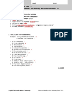 File Test 2 Grammar, Vocabulary, and Pronunciation B: Grammar 1 Underline The Correct Word or Phrase