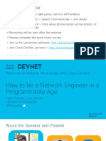 2017-10 Webinar Wednesday - Network Engineer in A Programmable Age