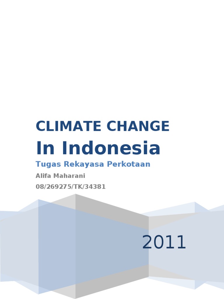 Climate Change in Indonesia | PDF