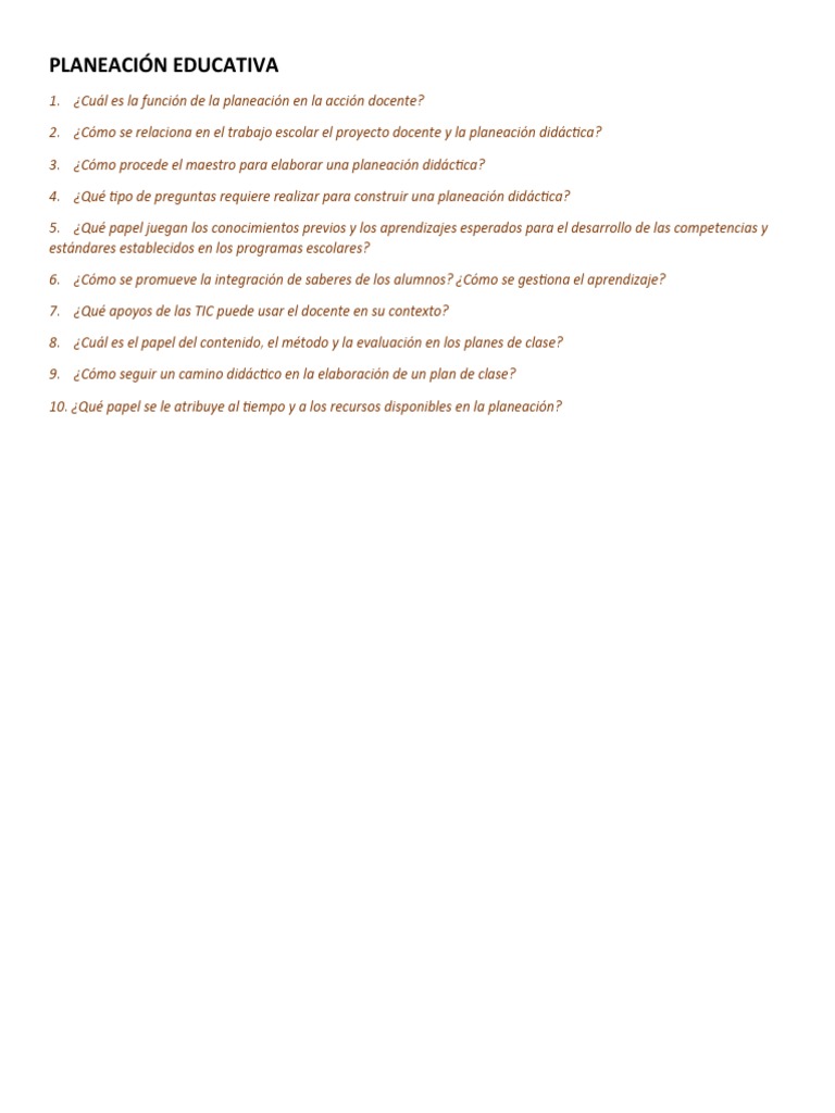 Guía de Planeación Educativa Efectiva | PDF | Aprendizaje | Evaluación