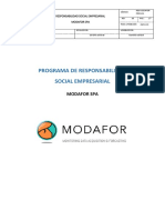 PROGRAMA DE RESPONSABILIDAD SOCIAL EMPRESARIAL RSE-MODAFOR-PROG-01