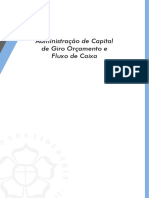 ADMINISTRACAO DE CAPITAL DE GIRO, ORCAMENTO E FLUXO DE CAIXA