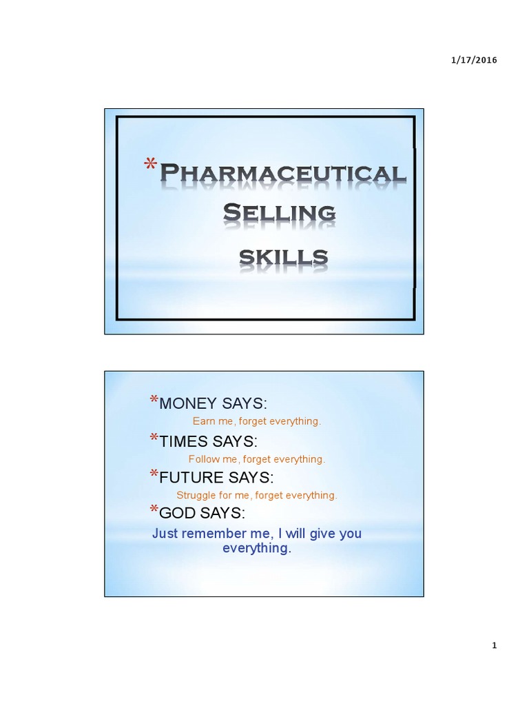 Pharmaceutical Selling Skills Pdf Prices Human Nature