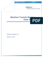 Nextiva Transit Review User Guide: Software Release 2.5 February 2010