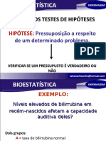 Aula 3 - TEORIA DOS TESTES DE HIPÓTESES