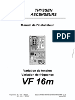 VF16 M Thyssen (OND06) - Manuel D'installation - FR - Du 25 01 01 (7255) J