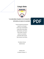 Tesis "Los Estereotipos de Género en La Concepción de Los Roles Del Hombre y La Mujer en La Sociedad."