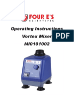 Operating Instructions Vortex Mixer MI0101002