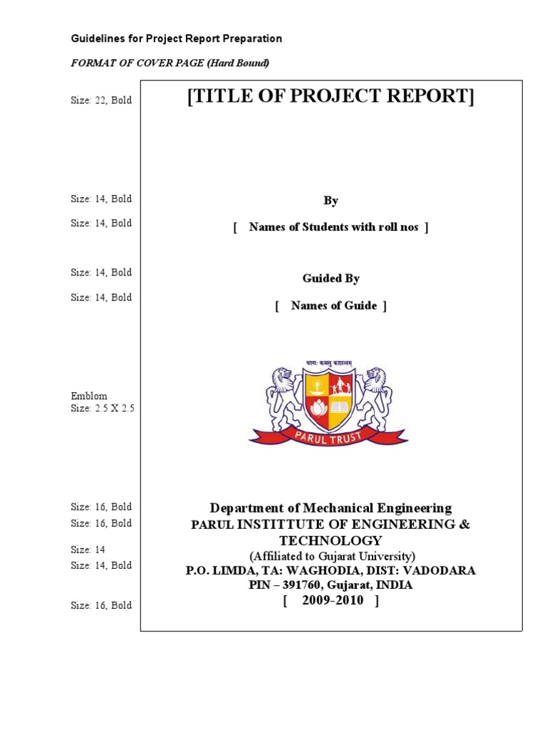 Report Guidelines - FINAL PROJECT | PDF | Thesis