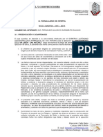 Ingenieria Civil Y Construcciones: 1 Iii. Formulario de Oferta MCO - GADPSA - 001 - 2014