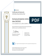 Certificado PMI - Curso Excel - Análisis de datos