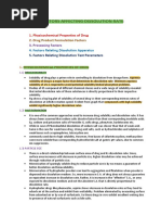 Factors Affecting Dissolution Rate