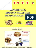 6.a. Menghitung BDD Dan Nilai Gizi Berdasarkan TKPI