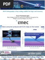 EUV Lithography As Key Scaling