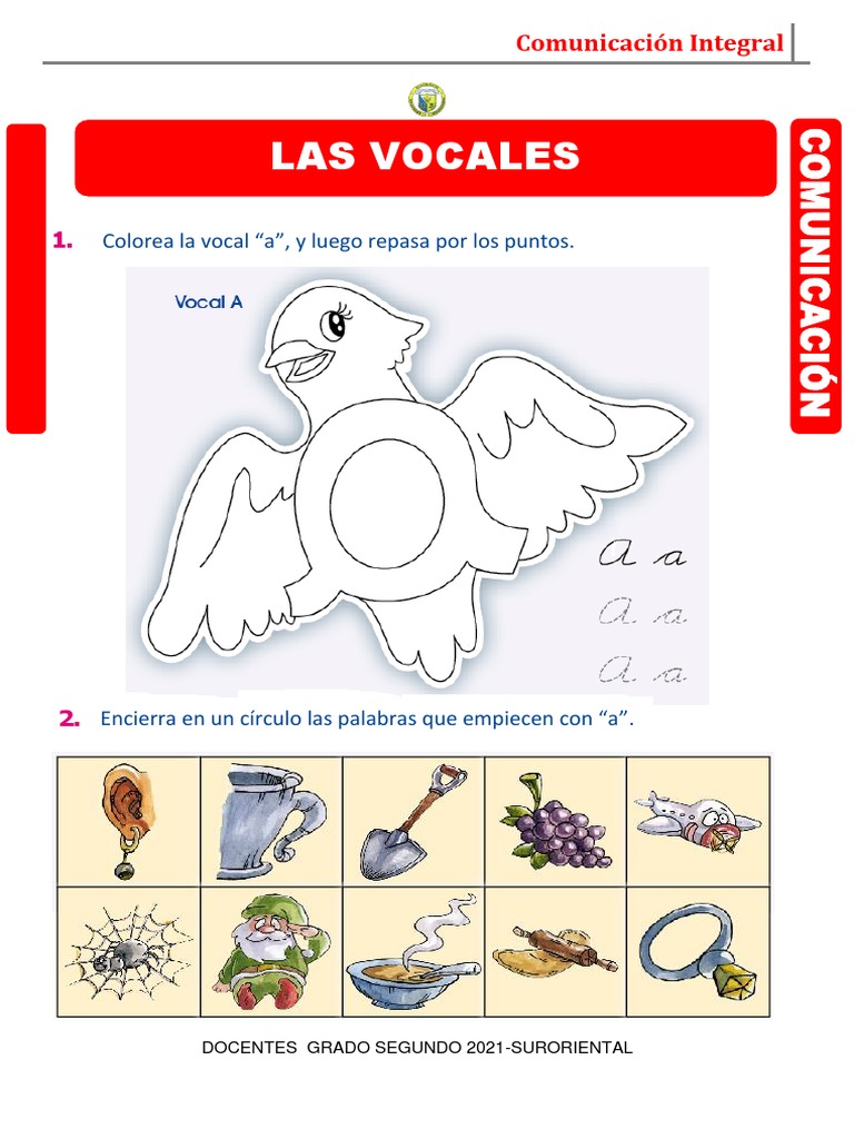 Actividades de Vocales para Preescolar | PDF | Artes del Lenguaje y ...