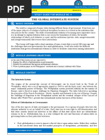 He Global Interstate System: Study Guide For Module No. 4