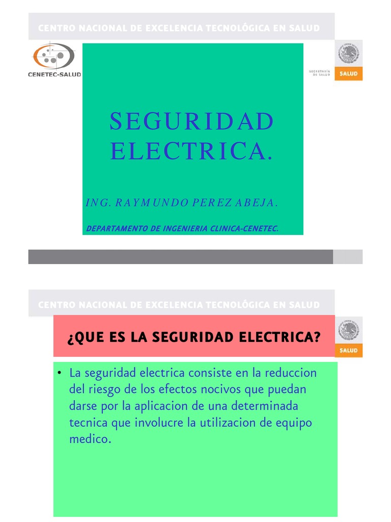 Seguridad Eléctrica en Equipos Médicos | PDF | Corriente eléctrica |  Electricidad