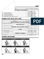 Honda 5 Speed Transmission Parts