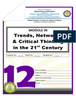 Trends, Networks & Critical Thinking in The 21 Century