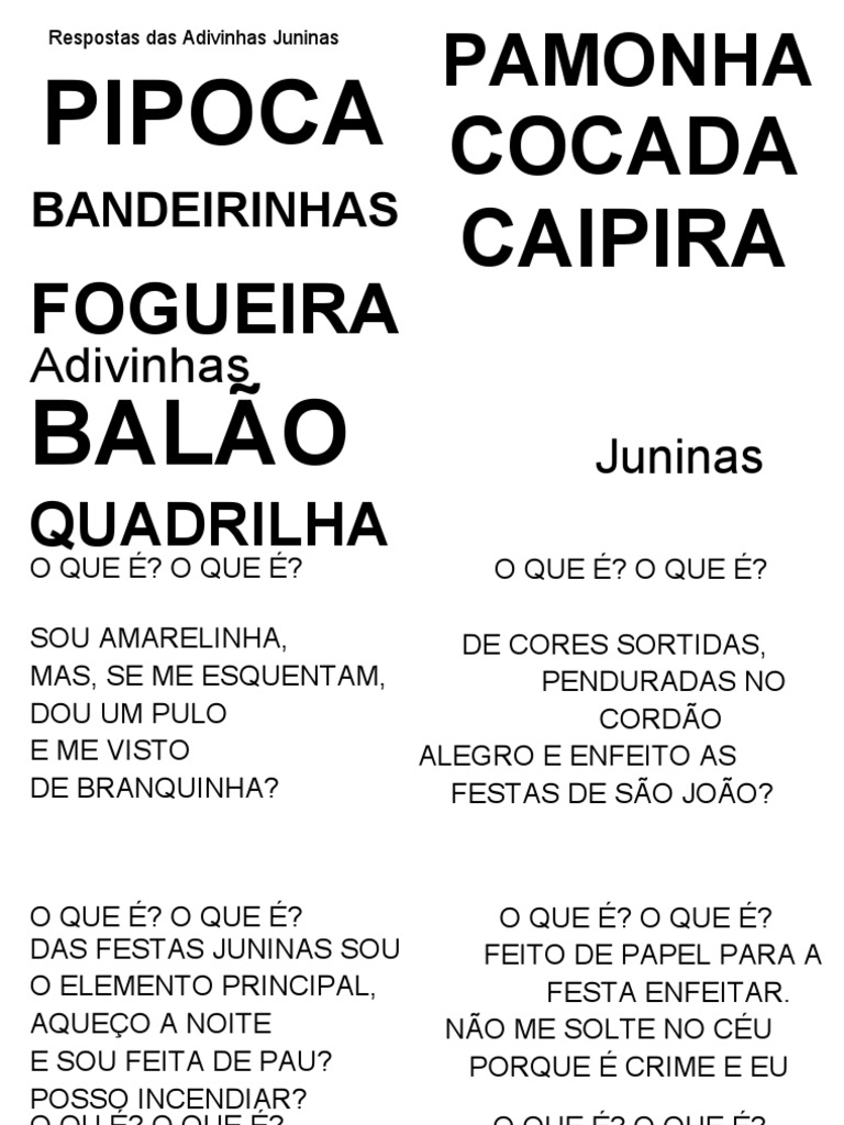 Adivinhas Juninas | PDF