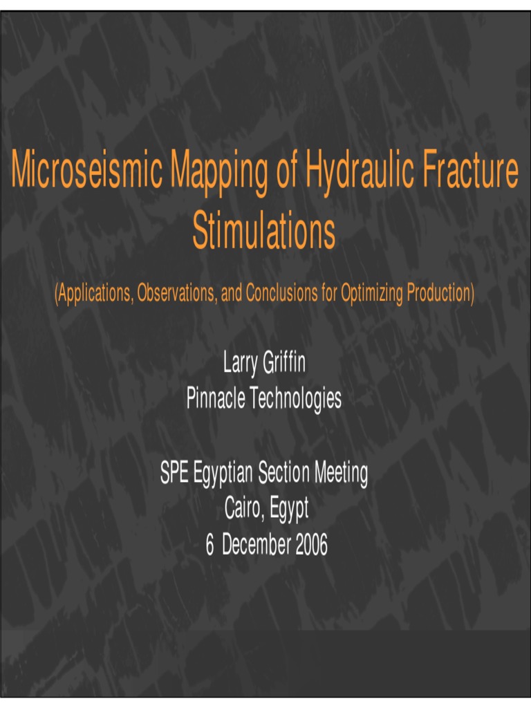 Microseismic Fracture Mapping Insights | PDF | Hydraulic Fracturing ...