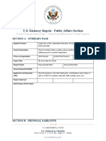 Project Proposal Template PAS Small Grants Program FY2022