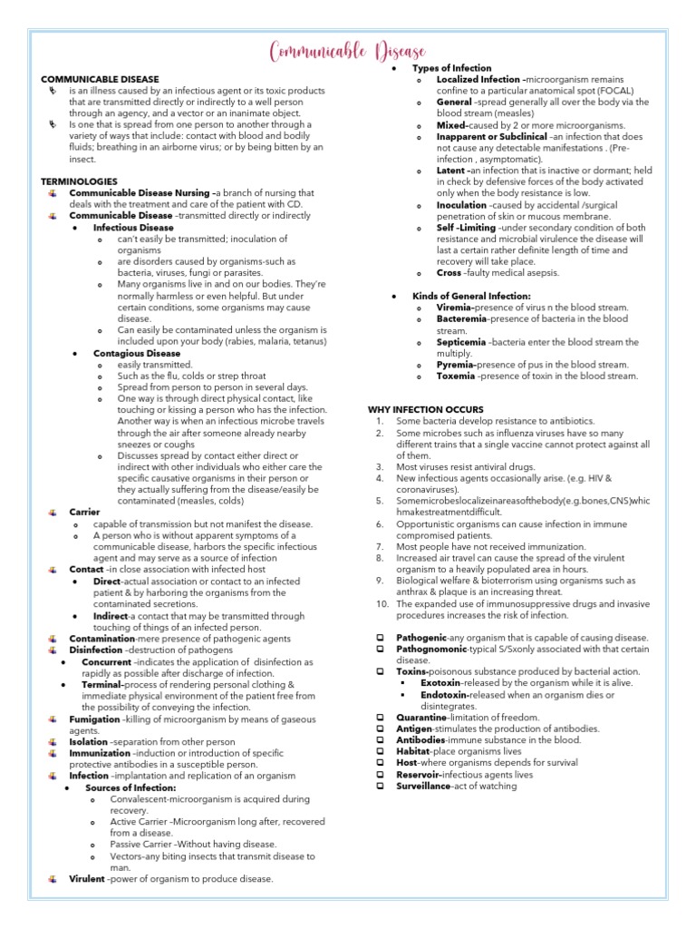 Understanding Communicable Diseases | PDF | Transmission (Medicine ...
