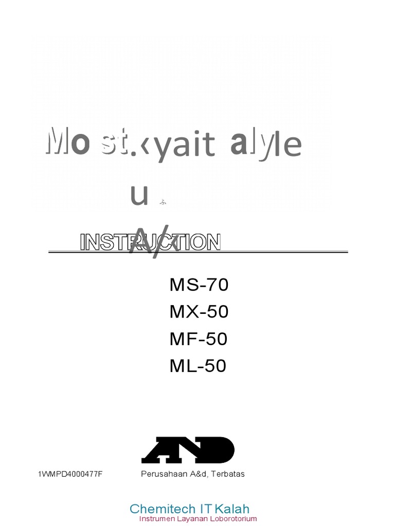 Moisture Analyzer MX 50 PDF