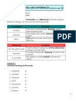 Worksheet 6e (Similarities and Differences)