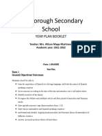 Hillsborough Secondary School: Year Plan Booklet
