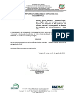 EDITAL COMPLEMENTAR 001-2021 AO EDITAL 003-2021 - Prorrogacao Inscricoes