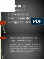 Sesión 5 - Prevencion y Reducción de Riesgo de Desastres