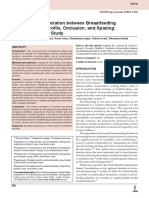 Validation of Association Between Breastfeeding Duration, Facial Profile, Occlusion, and Spacing: A Cross-Sectional Study