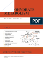 Carbohydrate Metabolism: By: Jerome S. Montano, RMT